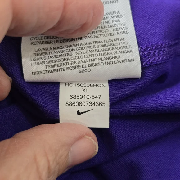 Nike Running Dri-Fit 1/2 Zip Pullover Top Women's XL- Purple - Picture 5 of 5